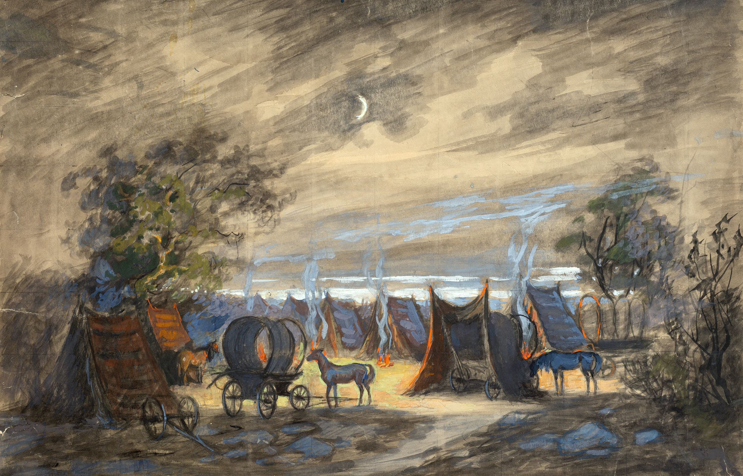  — Эскиз декораций к спектаклю «Цыганский барон», 1948