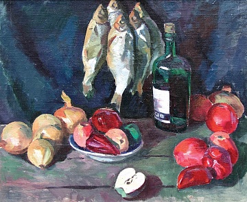 "Натюрморт с рыбой", 1982