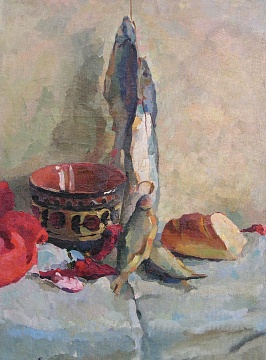 "Натюрморт с рыбой", 1950-е