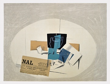 «Трубка, рюмка, игральная косточка и газета», 1963