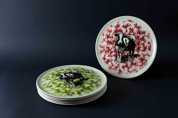Серия тарелок «Корова», 2011, 6 шт