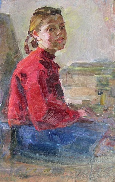 "Девочка в красном", 1950-е