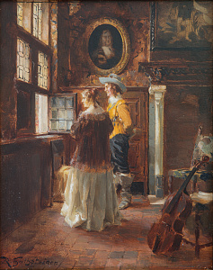 «Двое в интерьере», XIX в.