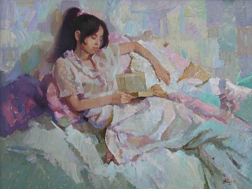 "Девушка за чтением", 1990-е