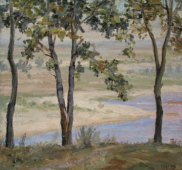 "Пейзаж с деревьями", 1956