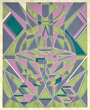 «Розово-зеленая абстракция», 1990