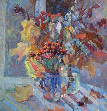 "Натюрморт с полевыми цветами", 1960-е