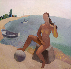 «Девушка с мячом», 1998