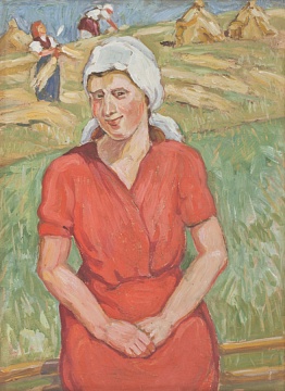«Портрет женщины в красном платье», 1940-е