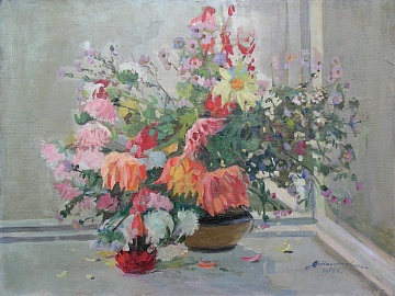 "Натюрморт с цветами", 1956