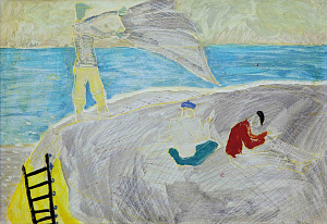 "Ремонтируют сети", 1962