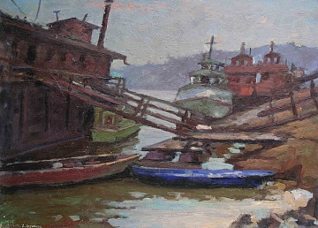 «Лодки. Киевский речной вокзал», 1950-е