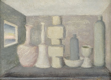 «Натюрморт с белой керамикой», 1980-е