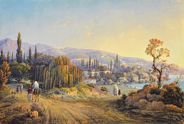 “Крымский пейзаж с дорогой”, 1842