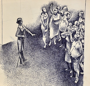 Эскиз к картине «Экскурсия», 1972