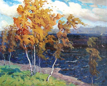 "Озеро Сенеж. Осенний ветер", 1960