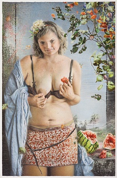 «Девушка с хризантемами», 2011
