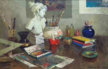 "В мастерской художника", 1958