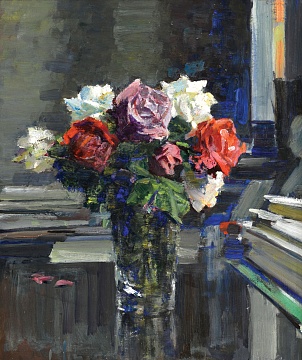 «Натюрморт с розами», 1950-е