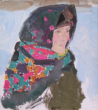 "Портрет женщины в платке", 1970-е