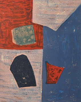 «Композиция: розовый, красный и синий", 1958