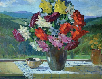 «Цветы на подоконнике», 1950-е