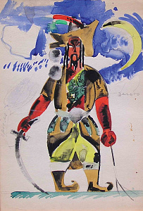  — "Воин Золотой Орды. Эскиз театрального костюма", 1963
