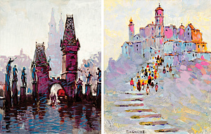 Парный лот «Чехия. Дождевой вечер», 1974; «Bagnone. Италия», 1970-е