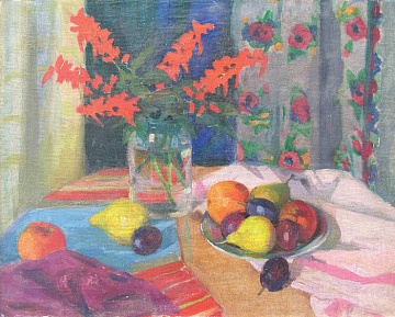 «Натюрморт с фруктами и цветами в банке», 1950-е