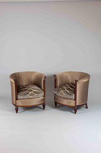  — КРЕСЛА ПАРНЫЕ, 1920-е, Франция, ар-деко