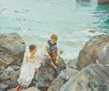 «Девочка и мальчик на берегу моря», 1990-е