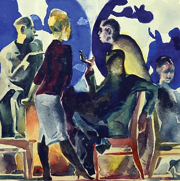 Эскиз к картине «Принципиальный вопрос», 1960-е