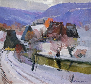 "Гуцульское село зимой", 1971