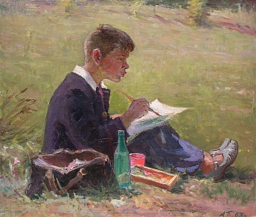 "Льоня на этюдах", 1963