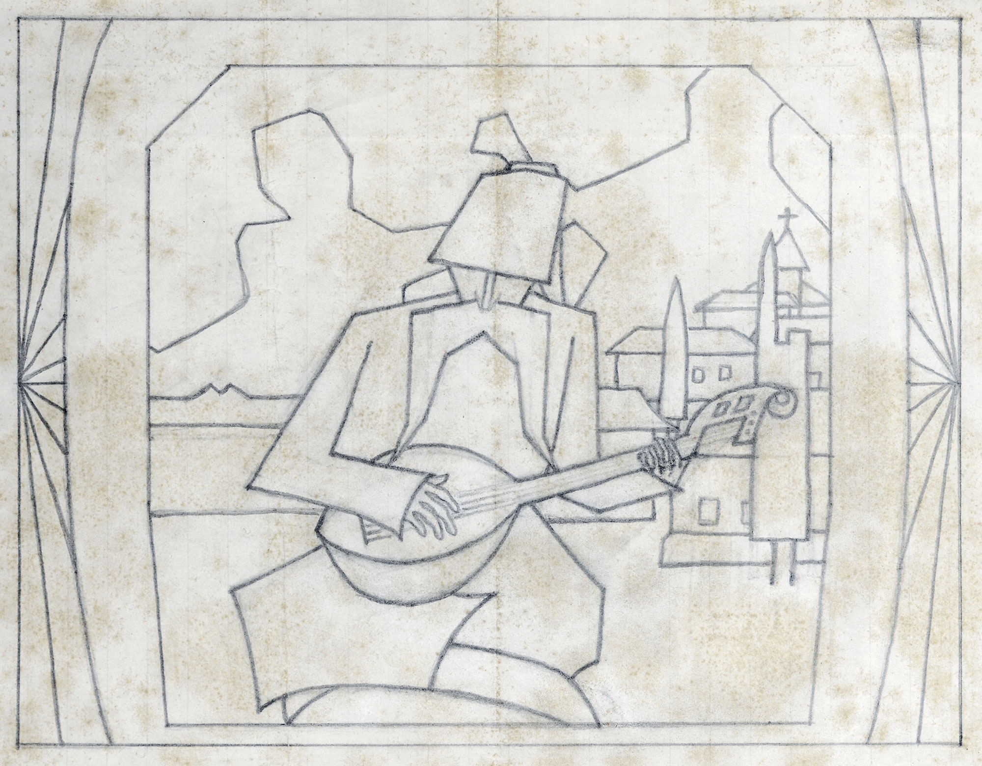  — «Казак Мамай» (эскиз театрального занавеса в клубе с. Совки), 1920-е