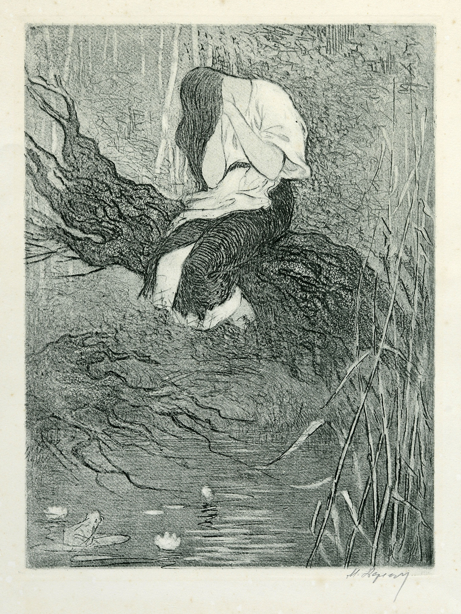  — «Мавка у озера», по мотивам драмы-феерии Л. Украинки «Лесная песня», 1958