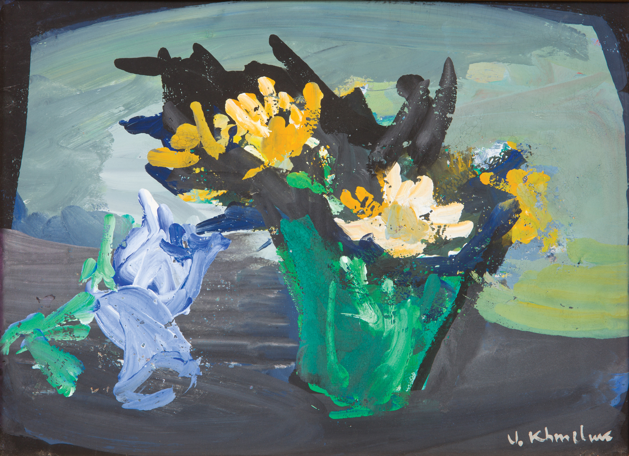 «Цветы в зеленой вазе», 1960-е