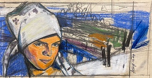 «Девушка в платке», 1950-60-е