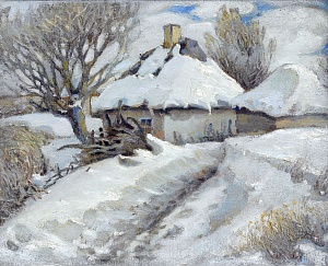 «Зимний пейзаж с домом», 1910-е