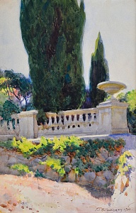 «Кипарисы на дороге», 1908