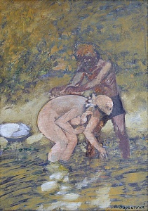 Купание в реке, 1970-е