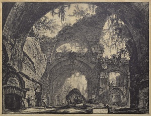 «Руины галереи скульптур на вилле Адриана в Тиволи» из серии «Виды Рима», 1770