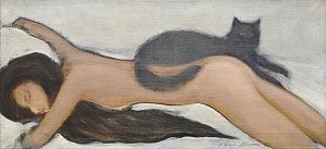 «Ню с кошкой», 1994