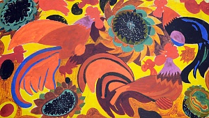 Эксиз к росписи «Петухи», 1960-е