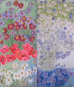 "Ромашки и маки", "Колокольчики и васильки", 1990