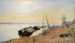 «Киев. Баркасы на Днепре», 1880-е