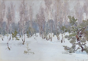 «Зимой в лесу», 1955