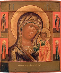 Богородица Казанская. Москва. Мстерские мастера. Вторая половина 19 в.