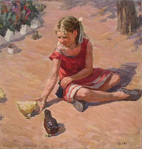  — «Девушка с цыплятами», 1956