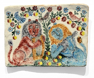 Панно «Львы-музыканты», 2000